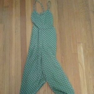 Green Polka Dot Jumpsuit